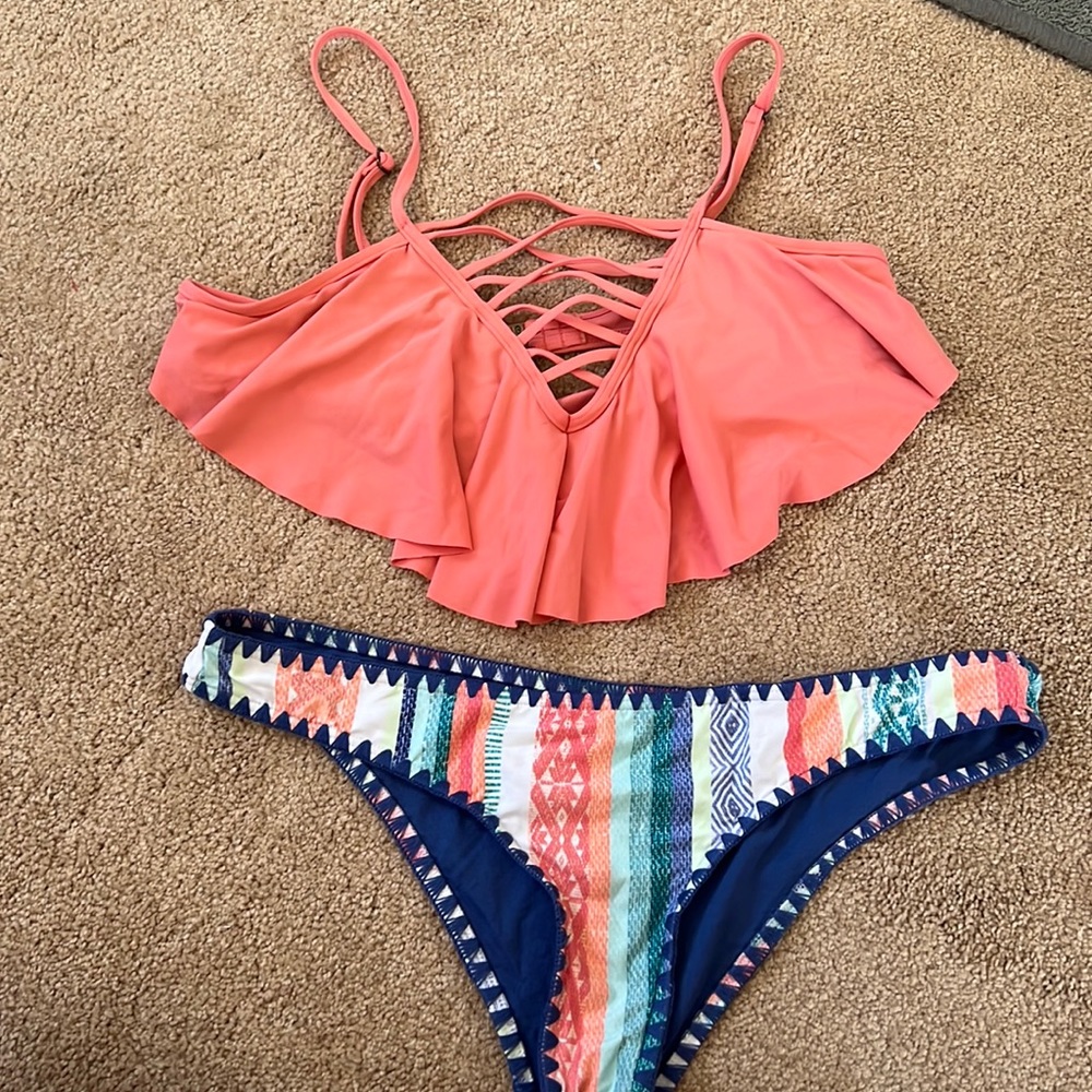 Rip Curl Medium Bikini Top Large Bikini Bottoms